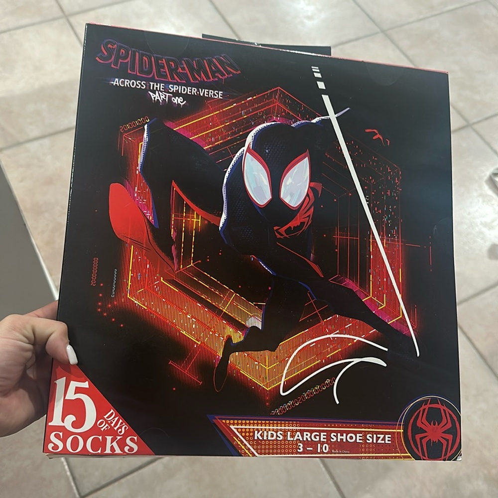 Spider-Man Christmas advent calendar, 15 days of socks brand new